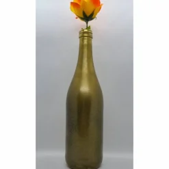 Dekorative Flasche in Kupfer mit Glitzereffekt. Perfekte Tischdekoration für die nächste Feier.