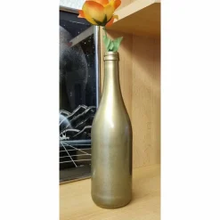 Dekorative Flasche in Kupfer mit Glitzereffekt. Perfekte Tischdekoration für die nächste Feier.