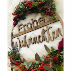 Dekoring Frohe Weihnachten (ohne Trockenblumen), Weihnachtsdekoration, Dekoring Weihnachten, verschiedene Farben und Grö