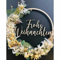 Dekoring Frohe Weihnachten (ohne Trockenblumen), Weihnachtsdekoration, Dekoring Weihnachten, verschiedene Größen und Far