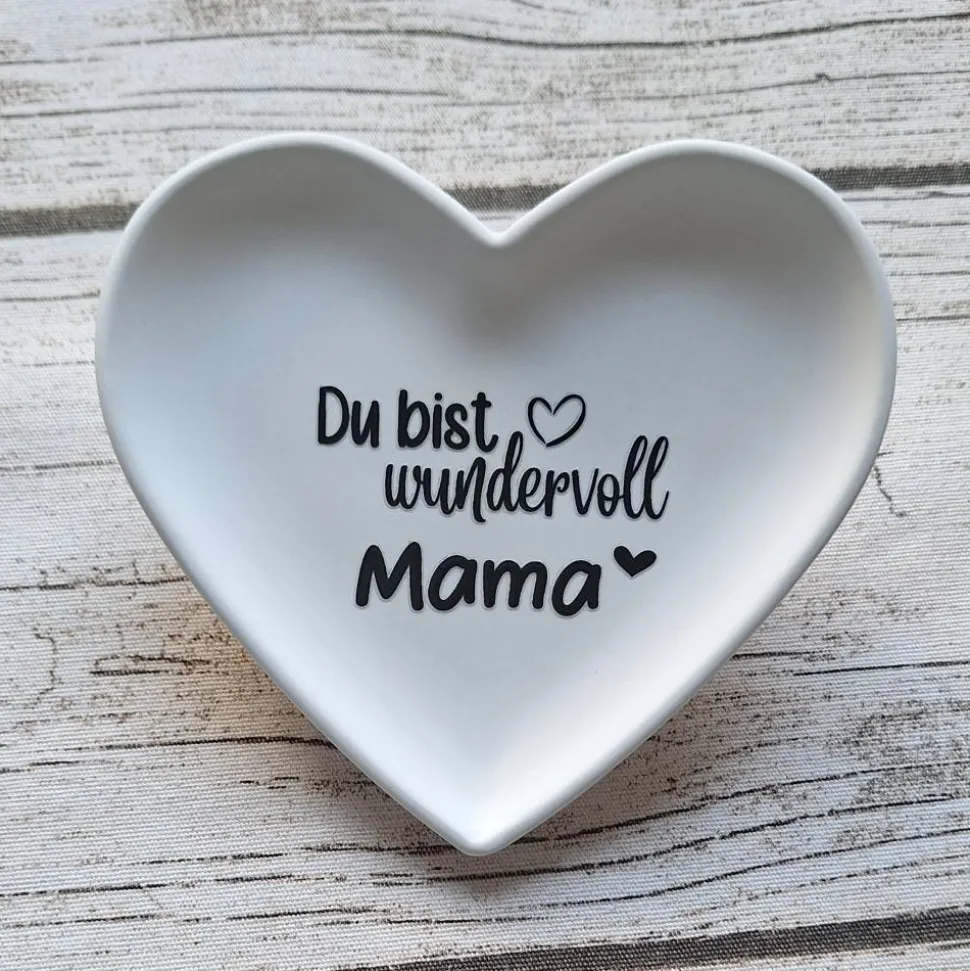 Deko-Schale zum Muttertag ~ Herz Schale Mama