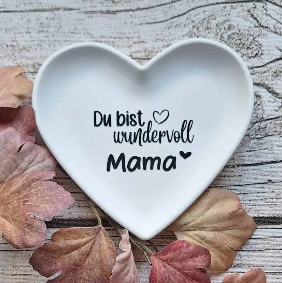 Deko-Schale zum Muttertag ~ Herz Schale Mama