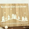 Deko-Schild aus Holz mit Häusern Weihnachtscountdown | Natürliche Adventskalender Alternative | Holzschild Advent