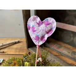 Dekostecker Stoffherz Herzstecker bunt handgemacht