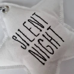 Deko-Weihnachtsstern "Silent Night" - aus Vintage-Baumwollstoff 60er Jahre - von he-ART by helen