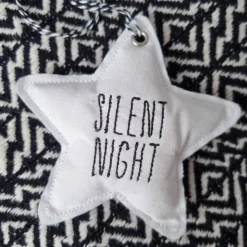 Deko-Weihnachtsstern "Silent Night" - aus Vintage-Baumwollstoff 60er Jahre - von he-ART by helen