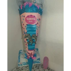 Delphin Schultüte mit deinem inkl. Name, perfekt für deine Einschulung