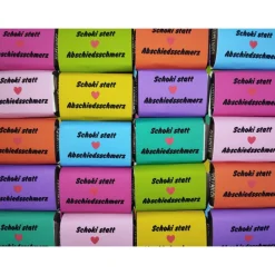 den Abschied versüßen mit 20 SAROTTI Täfelchen und Text