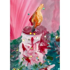 Der 1. Advent – II   Original Encausticmalerei, Unikat mit Passepartout - Design  Ulrike Kröll