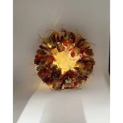 Der Herbst ist da! Blätterkranz aus finnischem Papiergarn in tollen, warmen Herbstfarben