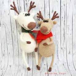 Design Dekofigur Hirsch, Hirsch gehäkelt, gehäkeltes Reh,  Dekofigur Hirsch, hirsch kuscheltier,  Rentier, hirsch gesche