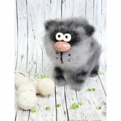 Design Wohndeko Figur, Flauschige gehäkelte Katze in verschiedenen Farben, handgemachte Katze, Wohndeko Katze, realistis