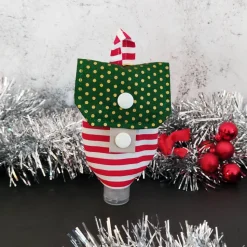 Desinfektionsmittel Anhänger / Handgeltasche mit Karabiner CANDY CANE - Weihnachten, Advent | RÄUBERKIND