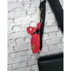 Desinfektionsmittel Anhänger / Handgeltasche mit Karabiner GOLD-HIRSCH - Weihnachten, Advent | RÄUBERKIND