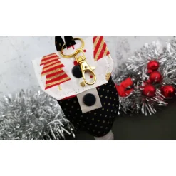 Desinfektionsmittel Anhänger / Handgeltasche mit Karabiner PUNKTE Weihnachtsbaum | RÄUBERKIND