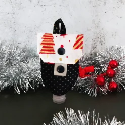 Desinfektionsmittel Anhänger / Handgeltasche mit Karabiner PUNKTE Weihnachtsbaum | RÄUBERKIND