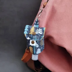 Desinfektionsmittel Anhänger / Handgeltasche mit Karabiner GOLD-STARS - Weihnachten, Advent | RÄUBERKIND