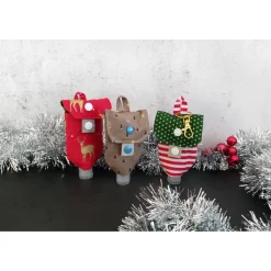 Desinfektionsmittel Anhänger / Handgeltasche mit Karabiner TANNENBÄUME - Eine Tasche für 2 Flaschengrößen | RÄUBERKIND