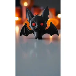 3D-gedruckte Fledermaus mit leuchtenden Augen – Halloween & Gothic Deko aus PLA