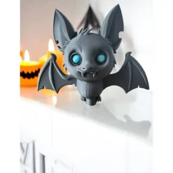 3D-gedruckte Fledermaus mit leuchtenden Augen – Halloween & Gothic Deko aus PLA