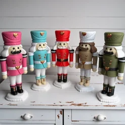 3D-gedruckter Nussknacker aus PLA – dekorative Weihnachtsfigur in mehreren Farben, moderne Winterdeko