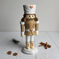 3D-gedruckter Nussknacker aus PLA – dekorative Weihnachtsfigur in mehreren Farben, moderne Winterdeko