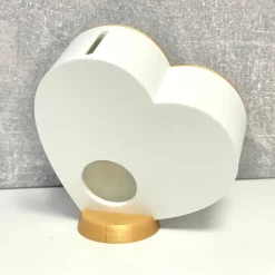 3D-Herz Spardose für Hochzeit, personalisiert