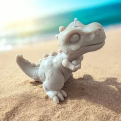 Die Dekorkerze Dino mit Herz / Dinosaurier Rex  - als Dekoration - für liebe Gäste - zum verschenken - Baby Geschenk -