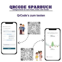 Digitales Sparbuch | Personalisiertes Geldgeschenk | QrCode Bild | Motiv Frohe Weihnachten