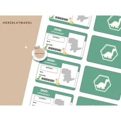 Dino Ausweis Bastelvorlage – Perfekt für Dino Kindergeburtstage oder Dinopartys - digitaler Download A4