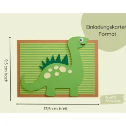 Dino Einladungskarte Bastelset | Dino Kindergeburtstag |  Dino Geburtstag | Dinosaurier