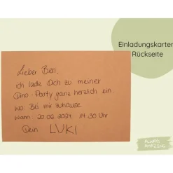 Dino Einladungskarte Bastelset | Dino Kindergeburtstag |  Dino Geburtstag | Dinosaurier