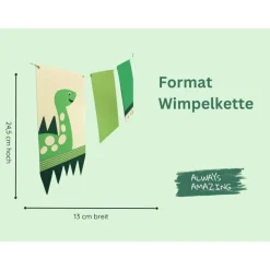 Dino Kindergeburtstag Bastelbox | Dino Girlande | Dino Deko Geburtstag | Dino Einladungskarten