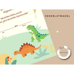 Dino Urkunde für Dinoparty - Einzigartige Mitgebsel für den Kindergeburtstag als digitaler Download