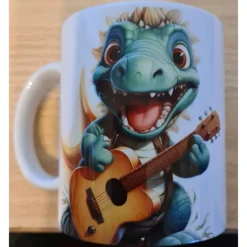 Dinotasse, Kindertasse, Dino, Gitarre, Geburtstag