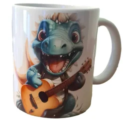 Dinotasse, Kindertasse, Dino, Gitarre, Geburtstag