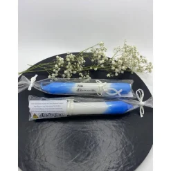Dip Dye Kerze zur Kommunion | Blau