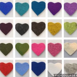 Dirndl-Anstecker Herz Wollfilz – Personalisiertes Wiesn-Glubberl & Trachtenbrosche mit Wunschbeschriftung