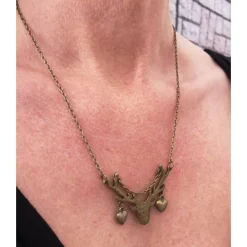 Dirndlkette, Trachten, Hirsch, Vintage-Stil, Damenkette, Halskette, Dirndl