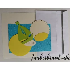 DIY - Karte Einladung Kommunion Mit Gott in einem Boot