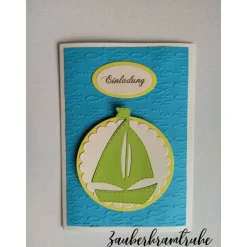 DIY - Karte Einladung Kommunion Mit Gott in einem Boot