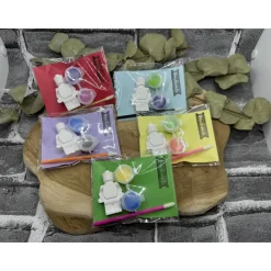 DIY | Malset für Kinder | Handmade | Kleines Männchen aus Keracraft | Acrylfarbe |  Gastgeschenk | Deko | Kreativset