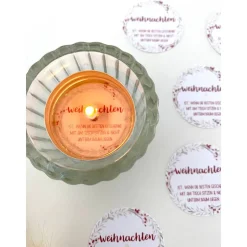 DIY 12 Teelicht Botschaften - Weihnachtszeit