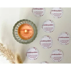 DIY 12 Teelicht Botschaften - Weihnachtszeit