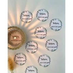 DIY 12 Teelicht Botschaften - Schön dass es dich gibt