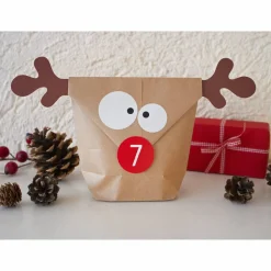 DIY Adventskalender Elch Rentier - DAS ORIGINAL zum selber Basteln und Befüllen - Bastelset