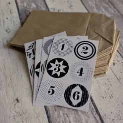 DIY Adventskalenderset Zahlen + Tüten