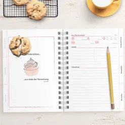 DIY Backbuch für 33 Backrezepte - PINK, DIN A5