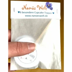 DIY Cupcake-Topper Personalisiert Happy Birthday blau mit Name