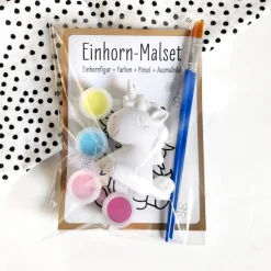 DIY Einhorn I Malset I Bastelset I Farben & Pinsel I Geschenk I Kindergeburtstag I  Geschenk